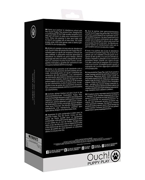 Shots America LLC Shots Ouch Puppy Play Lined Fist Mitts - Black Kink &amp; BDSM