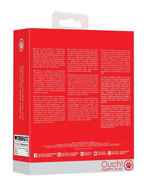 Shots America LLC Shots Ouch Puppy Play Puppe Play Paw Cut-out Gloves Kink &amp; BDSM