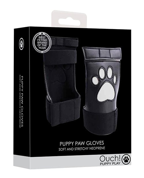 Shots America LLC Shots Ouch Puppy Play Puppe Play Paw Cut-out Gloves White Kink &amp; BDSM