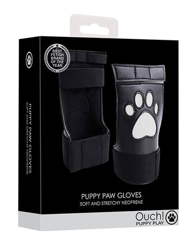 Shots America LLC Shots Ouch Puppy Play Puppe Play Paw Cut-out Gloves White Kink & BDSM