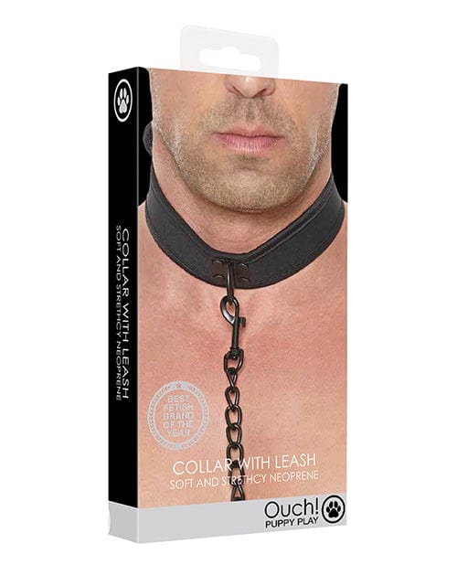 Shots America LLC Shots Ouch Puppy Play Puppy Collar W/leash Black Kink &amp; BDSM