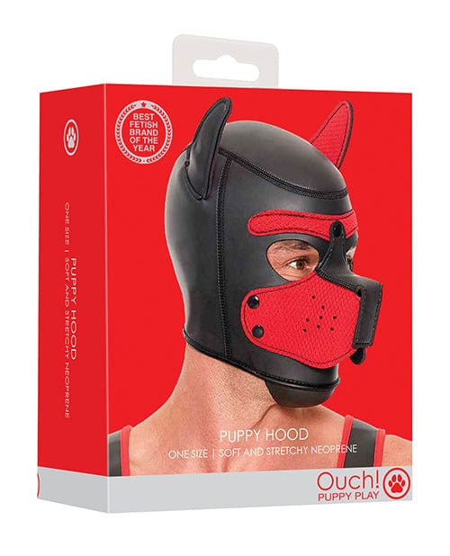 Shots America LLC Shots Ouch Puppy Play Puppy Hood Red Kink &amp; BDSM