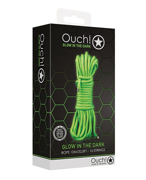 Shots America LLC Shots Ouch Rope - 10m Glow In The Dark Kink &amp; BDSM