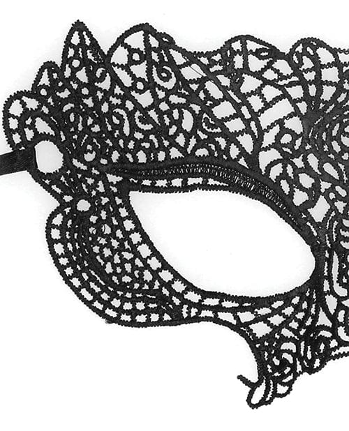 Shots America LLC Shots Ouch Black &amp; White Lace Eye Mask Lingerie &amp; Costumes