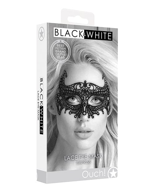 Shots America LLC Shots Ouch Black &amp; White Lace Eye Mask Empress Black Lingerie &amp; Costumes