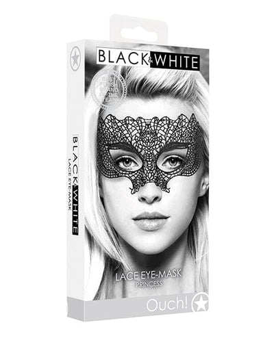 Shots America LLC Shots Ouch Black & White Lace Eye Mask Princess Black Lingerie & Costumes