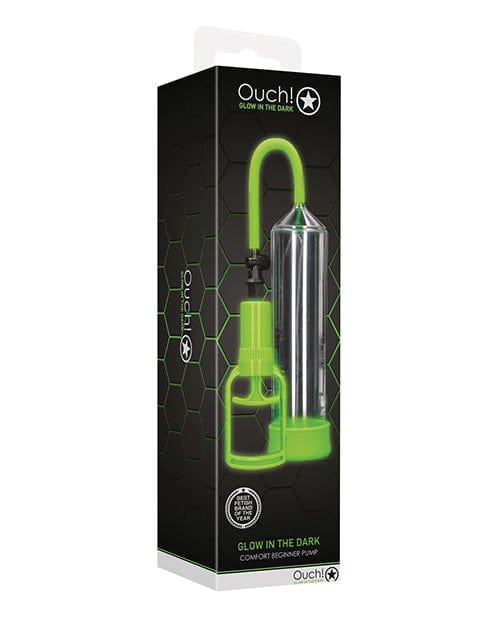 Shots America LLC Shots Ouch Comfort Beginner Pump - Glow In The Dark Penis Toys