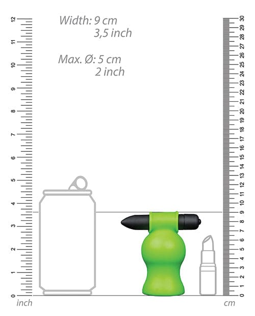 Shots America LLC Shots Ouch Vibrating Head Masturbator - Glow In The Dark Penis Toys