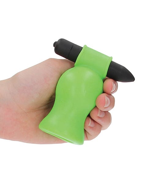 Shots America LLC Shots Ouch Vibrating Head Masturbator - Glow In The Dark Penis Toys