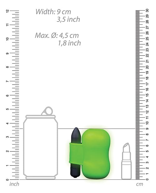 Shots America LLC Shots Ouch Vibrating Masturbator - Glow In The Dark Penis Toys