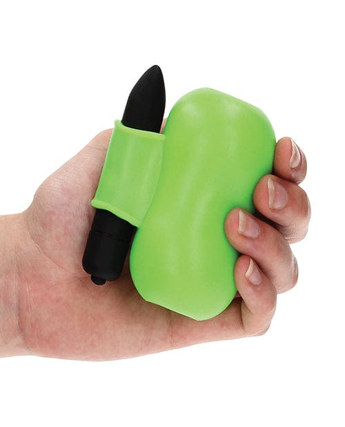 Shots America LLC Shots Ouch Vibrating Masturbator - Glow In The Dark Penis Toys