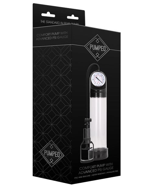 Shots America Shots Pumped Comfort Pump with Advanced Psi Gauge - Transparent Penis Toys