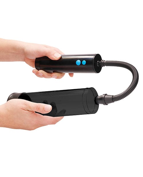Shots America Shots Pumped Rechargeable Extreme Power Pump with Free Silicone Cock Ring - Black Penis Toys