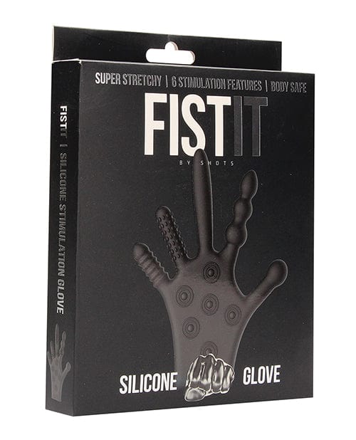 Shots America Shots FISTIT Silicone Stimulation Glove - Black Vibrators