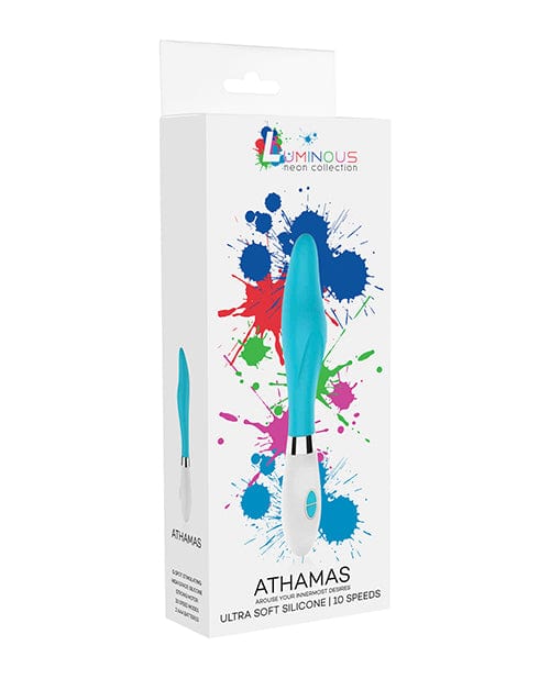 Shots America Shots Luminous Athamas Silicone 10 Speed Vibrator - Turquoise Vibrators