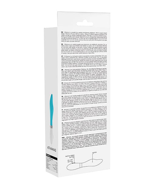 Shots America Shots Luminous Athamas Silicone 10 Speed Vibrator - Turquoise Vibrators