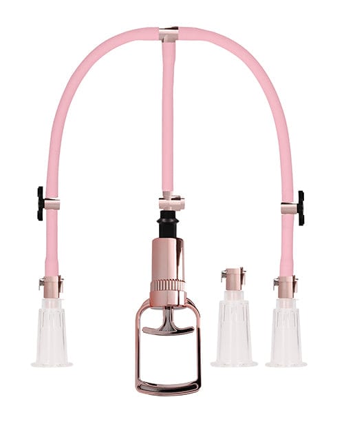 Shots America Shots Pumped Clitoral &amp; Nipple Pump Set - Medium Rose Gold Vibrators