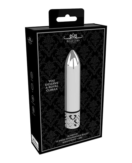 Shots America Shots Royal Gem Glamour Rechargeable Bullet - Silver Vibrators
