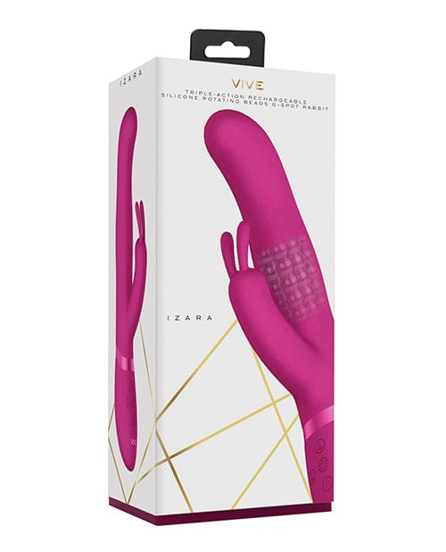 Shots America Shots Vive Izara Rotating Beads Rabbit - Pink Vibrators