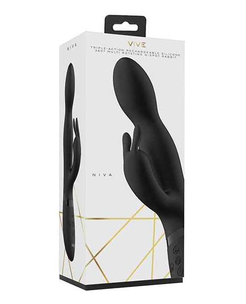 Shots America Shots Vive Niva Rotating Rabbit - Black Vibrators