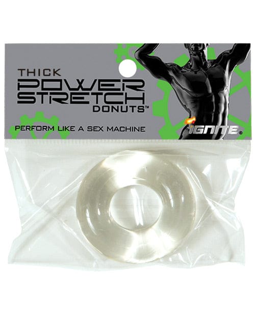 SI Novelties Ignite Thick Power Stretch Donut Cock Ring Clear / Pack Of 1 Penis Toys