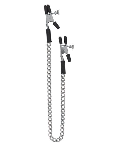 Spartacus Adjustable Alligator Nipple Clamps with Link Chain