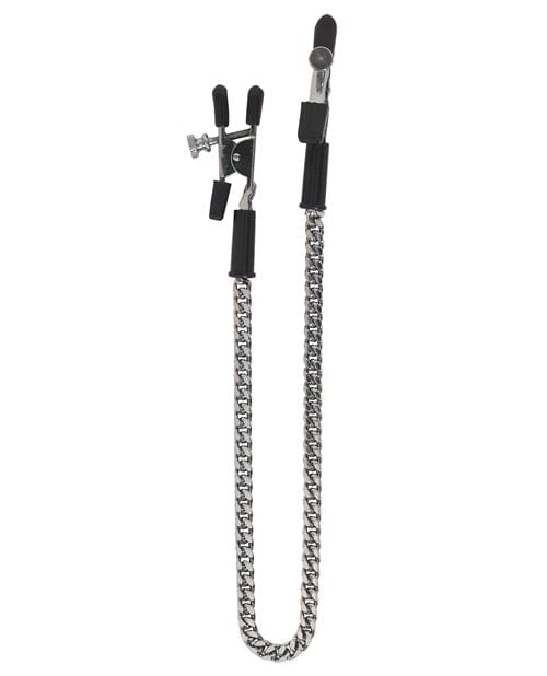 Spartacus Spartacus Adjustable Alligator Nipple Clamps with Silver Chain Kink &amp; BDSM