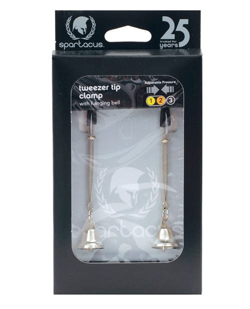 Spartacus Spartacus Adjustable Tweezer Nipple Clamps with Bells Kink &amp; BDSM