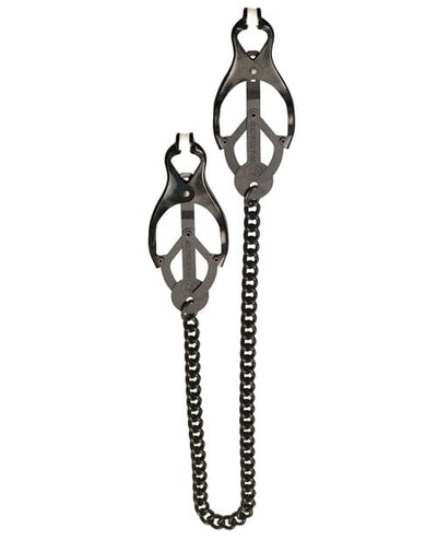 Spartacus Spartacus Black Butterfly Style Nipple Clamps with Chain Kink & BDSM