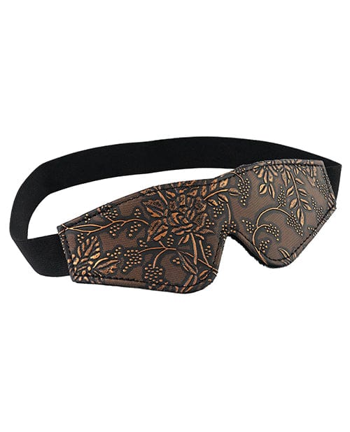 Spartacus Spartacus Faux Fur Lining Blindfold - Brown Floral Print Kink &amp; BDSM