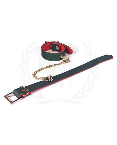 Spartacus Spartacus Pu Beginners Wrist Restraints - Green-Red Kink &amp; BDSM