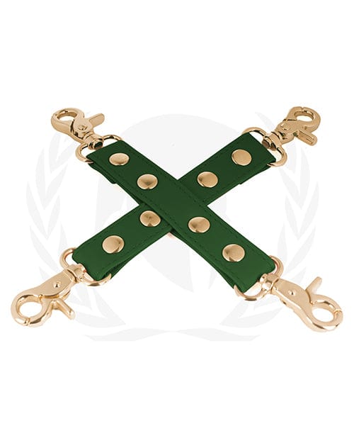Spartacus Spartacus Pu Hog Tie with Gold Hardware Green Kink &amp; BDSM