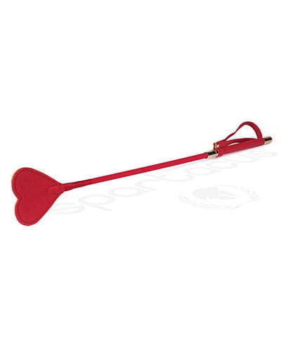 Spartacus Spartacus Pu Riding Crop with Plush Heart Shape Tip Red Kink & BDSM