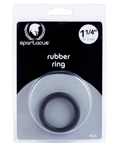Spartacus Spartacus 1.25" Rubber Cock Ring Black Penis Toys