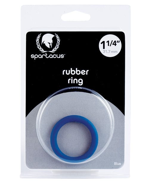 Spartacus Spartacus 1.25" Rubber Cock Ring Blue Penis Toys