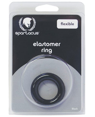 Spartacus Spartacus Elastomer Relaxed Fit Cock Ring Black Penis Toys