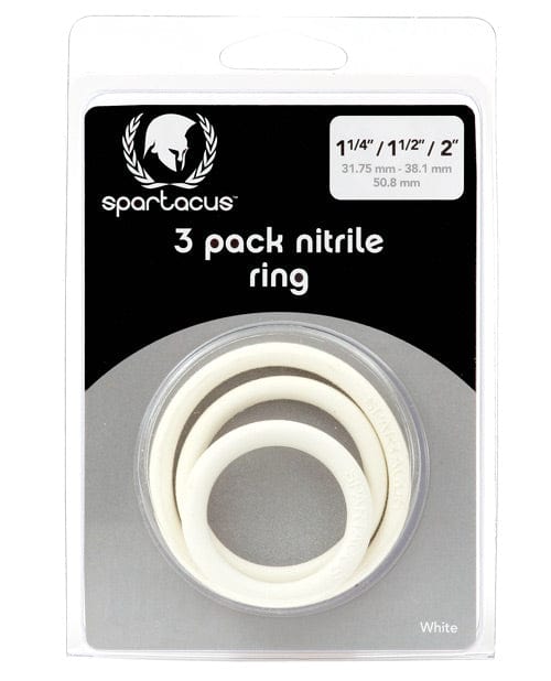 Spartacus Spartacus Nitrile Cock Ring Set White Penis Toys