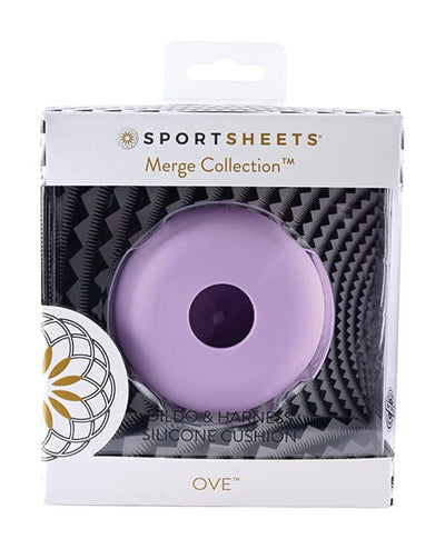 Sportsheets International Sportsheets Ove Dildo & Harness Silicone Cushion - Purple Dildos