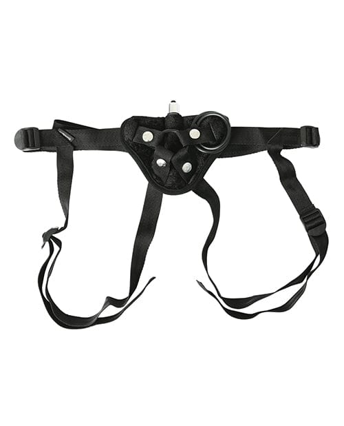 Sportsheets International Sportsheets Vibrating Velvet Harness with Bullet - Black Dildos