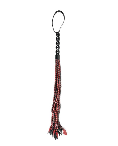 Sportsheets International Saffron Braided Flogger - Red-Black Kink &amp; BDSM