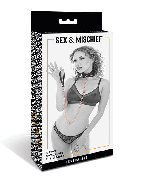 Sportsheets International Sex &amp; Mischief Brat Collar &amp; Leash Kink &amp; BDSM