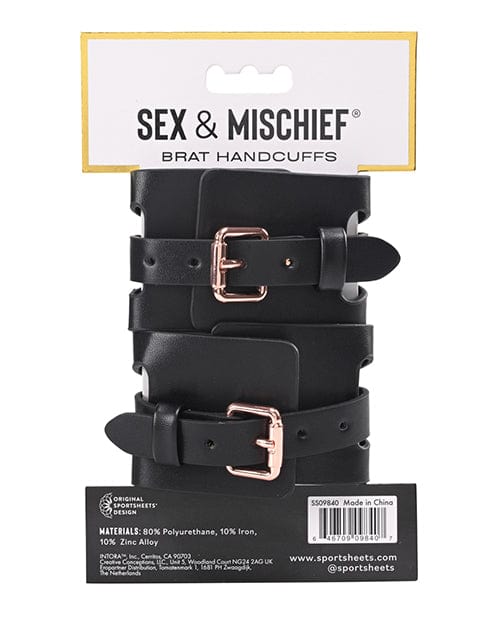 Sportsheets International Sex &amp; Mischief Brat Handcuffs Kink &amp; BDSM