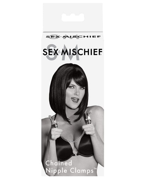 Sportsheets International Sex &amp; Mischief Chained Nipple Clamps Kink &amp; BDSM