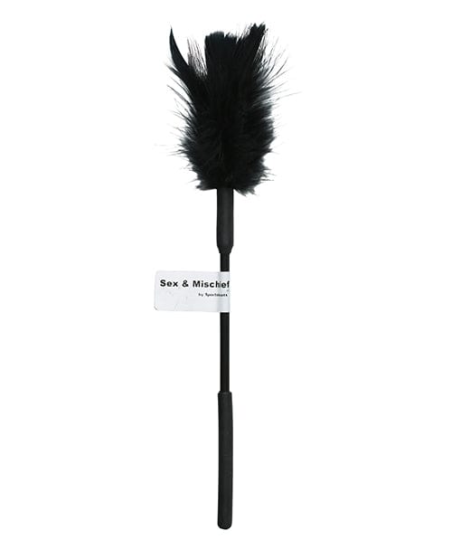 Sportsheets International Sex &amp; Mischief Feather Slapper - Red-black Feathers Kink &amp; BDSM