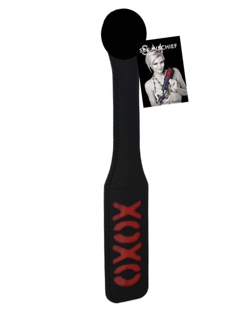 Sportsheets International Sex &amp; Mischief Impressions Xoxo Paddle - Black Kink &amp; BDSM