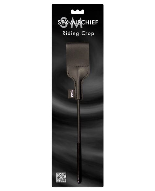 Sportsheets International Sex &amp; Mischief Riding Crop - Black Kink &amp; BDSM