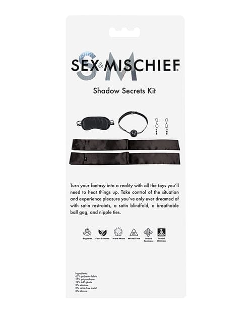Sportsheets International Sex &amp; Mischief Shadow Secrets Kit - Black Kink &amp; BDSM