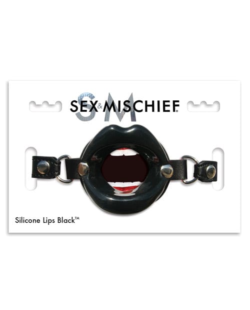 Sportsheets International Sex &amp; Mischief Silicone Lips Black Kink &amp; BDSM