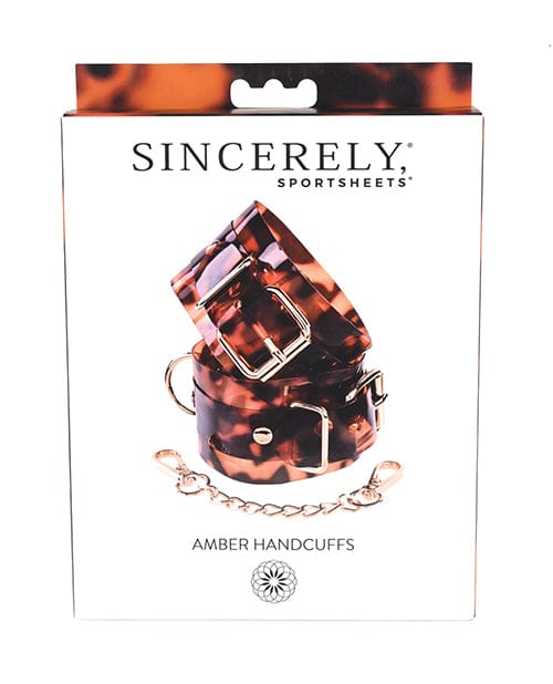 Sportsheets International Sincerely Amber Hand Cuffs Kink &amp; BDSM