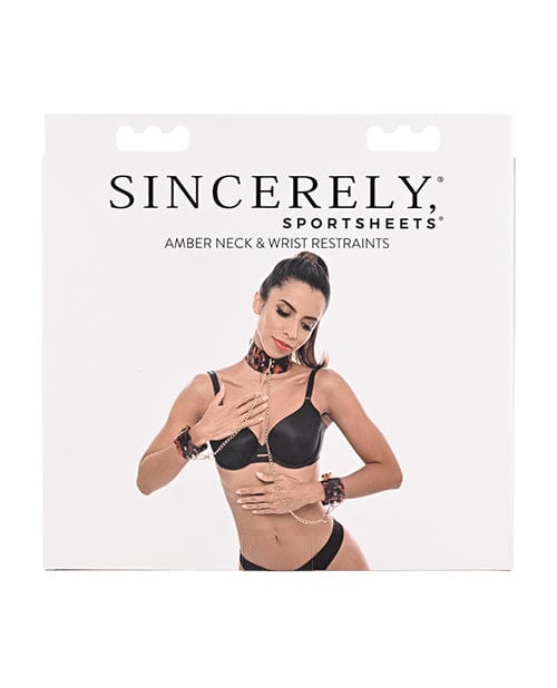 Sportsheets International Sincerely Amber Neck &amp; Wrist Restraint Kink &amp; BDSM